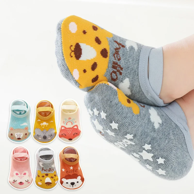 0-3Years Новородено бебе момичета момчета чорапи без хлъзгане памук детски чорапи за момчета момичета малко дете етаж чорап един чифт
