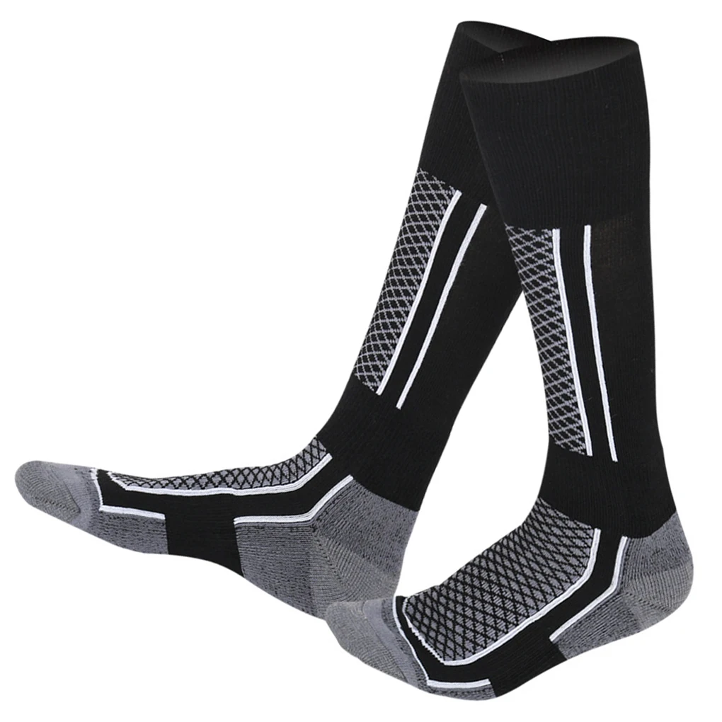 1 чифт ски чорапи зимни консумативи крак топло фина изработка възрастни сгъстяване дизайн изработка топлина удобен за носене