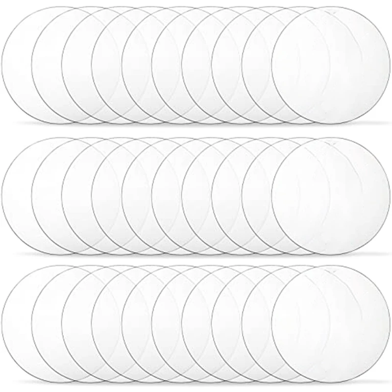 100 парчета ясни акрилни заготовки 4 инчов кръгъл акрилен диск прозрачен акрилен орнамент заготовки листове за художествени занаяти