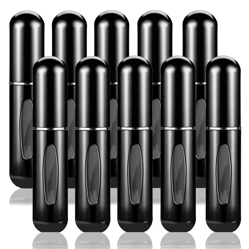 10PCS 5ml мини парфюм пулверизатор преносим течен контейнер за козметика пътуване алуминиев спрей празен за многократна употреба спрей бутилка