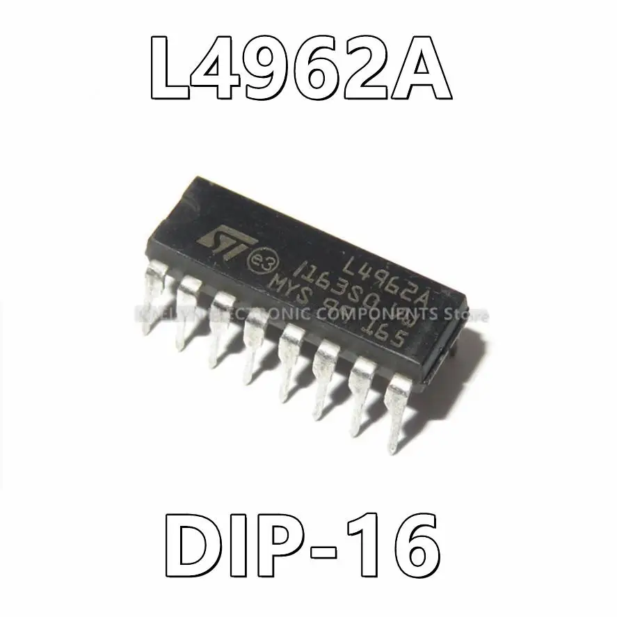 10Pcs / лот L4962A L4962 Buck превключване регулатор IC положително регулируема 5.1V 1 изход 1.5A 16-DIP