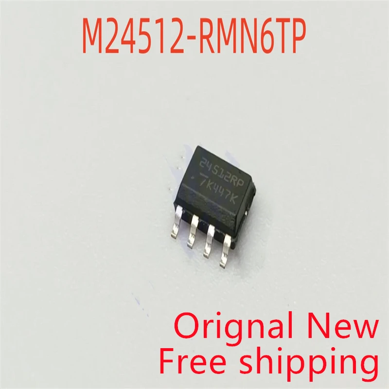 10piece M24512-RMN6TP M24512 M24512 - RMN6TP 24512 rp SOP - 8 пач програмируеми чипове памет Нов оригинален ic