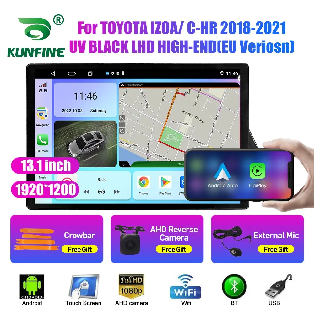 13.1 инчов автомобил радио за TOYOTA IZOA C-HR 2018-2021 кола DVD GPS навигация стерео Carplay 2 Din централна мултимедия Android Auto