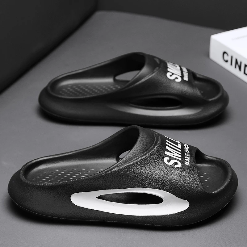 2023 Летни чехли Мъжки вътрешни EVA дебела платформа за баня чехли мода меко дъно плитък плаж мъжки сандали