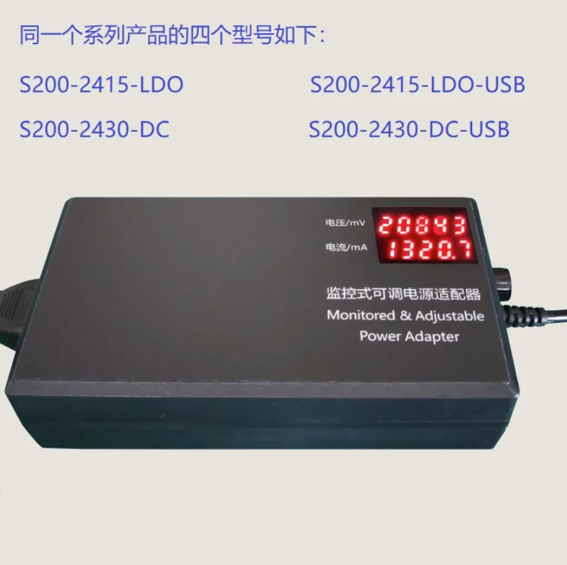  2x5 битов дисплей за напрежение и ток регулируем изход за захранващ адаптер 1.8-24V / 1.5A / 3A USB комуникация
