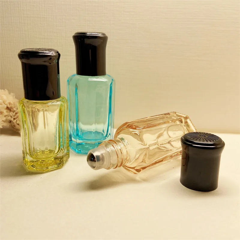 3-10ml цветна мини стъклена рол-он бутилка етерично масло парфюм козметична проба ролкова топка аромат дезодорант контейнер пътуване