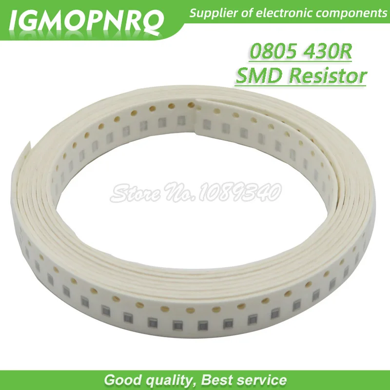  300pcs 0805 SMD резистор 430 ома чип резистор 1 / 8W 430R ома 0805-430R