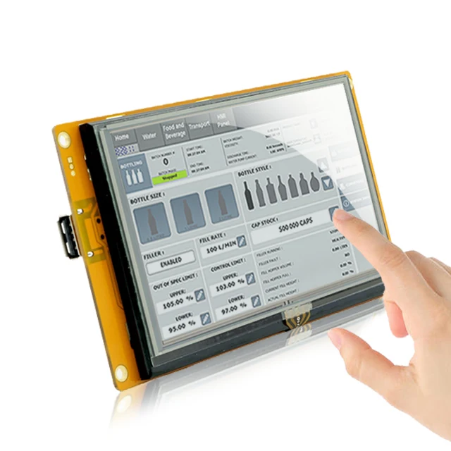 4.3 до 10.1 инчов Smart HMI сериен панел LCD дисплей модул с безплатен софтуер + UART порт + резистивен Touch за Raspberry Pi