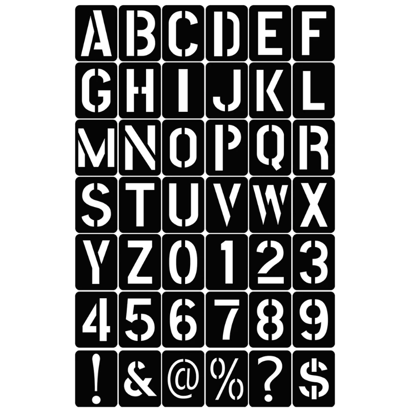 42 парчета писмо номер шаблон комплект пластмасови азбука живопис шаблони мухъл комплект за боядисване на стена дома декор D5QC