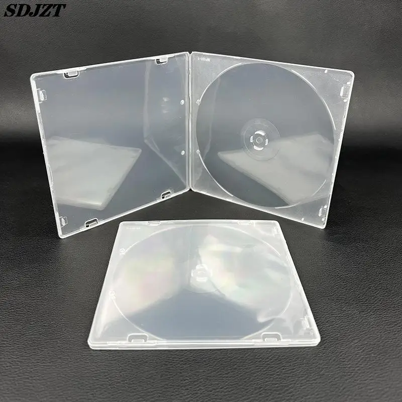5CM Преносим ултратънък стандартен DVD калъф Прозрачен CD пакет Портативен CD кутия за съхранение Еднокомпонентен диск Калъф CD калъф