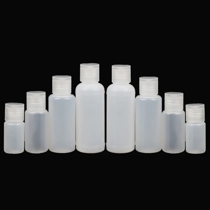 5Pcs 10ml-50ml празни пластмасови стиснете бутилки с Flip Caps Мини зареждащ се контейнер за пътуване за шампоан балсам лосион