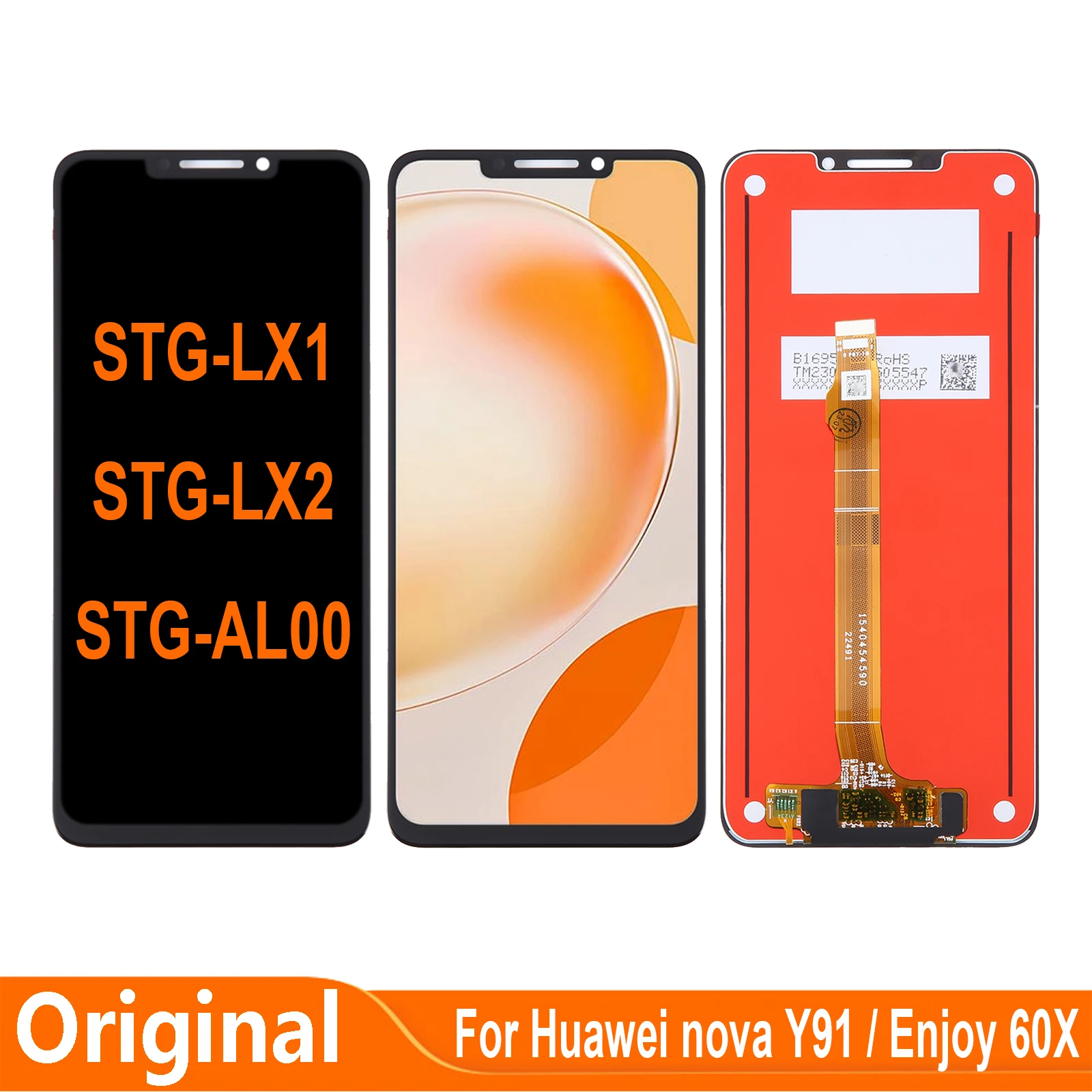 6.95'' Оригинален за Huawei Nova Y91 Насладете се на 60X STG-AL00 STG-LX1 STG-LX2 LCD дисплей сензорен екран дигитайзер събрание