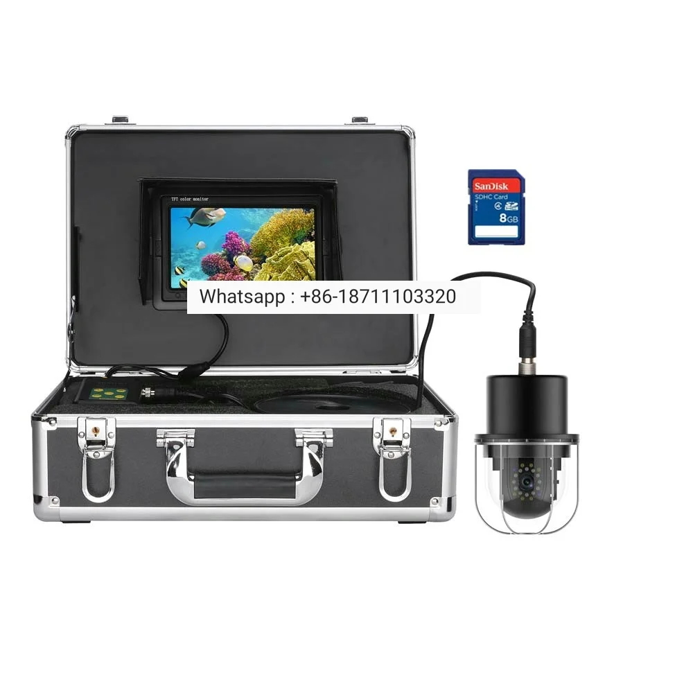 7 инчов DVR рекордер подводен риболов видеокамера риба търсач IP68 водоустойчив 20 светодиода 360 градуса въртящ се купол