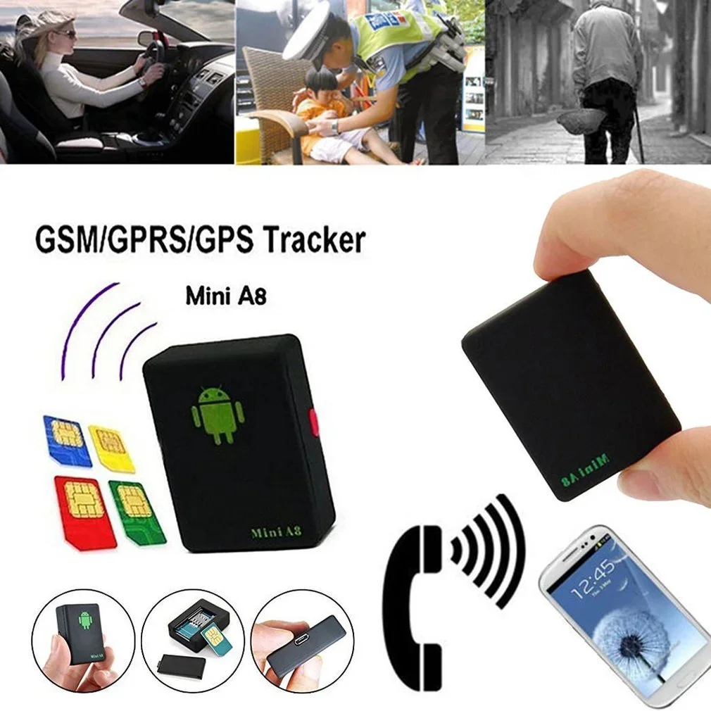 A8 Мини GPS тракер Детски личен локатор Устройство против изгубено проследяване Гласов монитор GSM GPRS онлайн безплатно приложение за уебсайтове