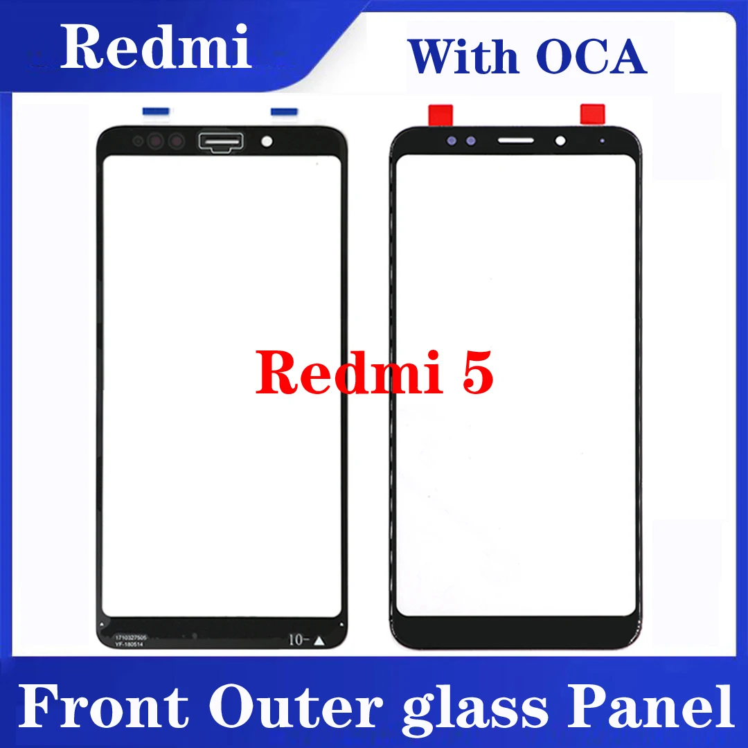 AAA+Ново за Xiaomi Redmi 5 / Redmi 5 Plus 5P сензорен екран LCD преден външен стъклен обектив Сензорен екран Стъкло Замяна