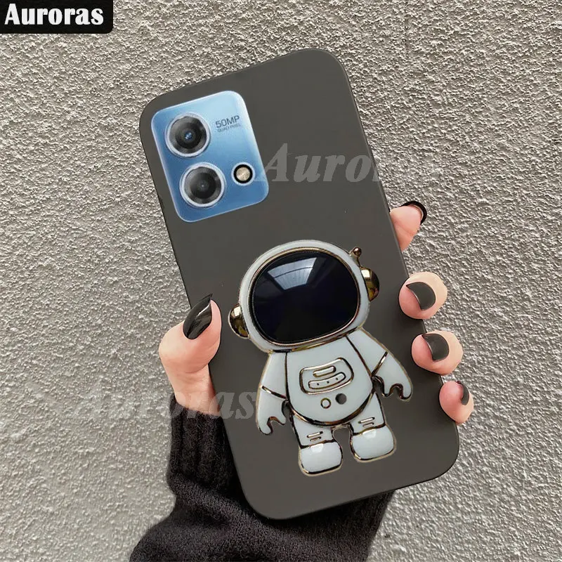 Auroras За Motorola G Stylus 4G 5G 2023 Калъф ултра-тънка матова силиконова обвивка с астронавтски държач за Moto G Stylus Back Cover