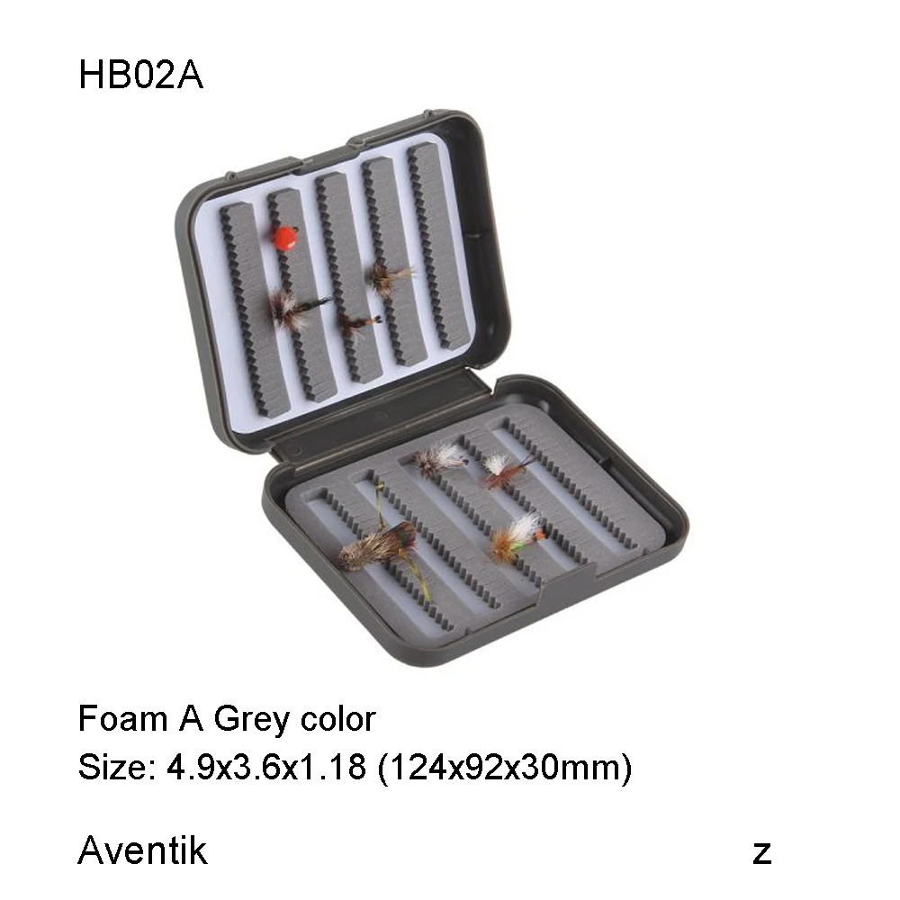 Aventik пластмасова кутия за риболов на мухи, пластмасова цветна кутия за муха