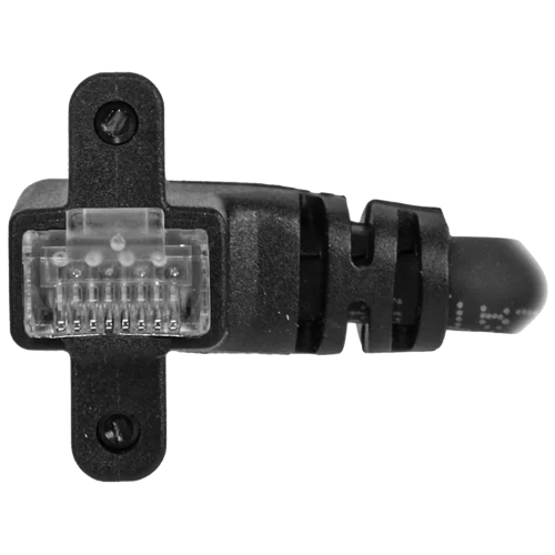 CCD индустриална камера Gigabit Ethernet кабел RJ45 направо към RJ45 Вертикален LEFT изход W / Thumbscrews Кабел с висока гъвкавост
