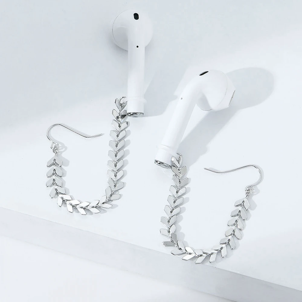 Creative Bluetooth бижута обица каишка безжични куки за уши слушалки слушалки притежателя конектор, анти изгубени обица за AirPods
