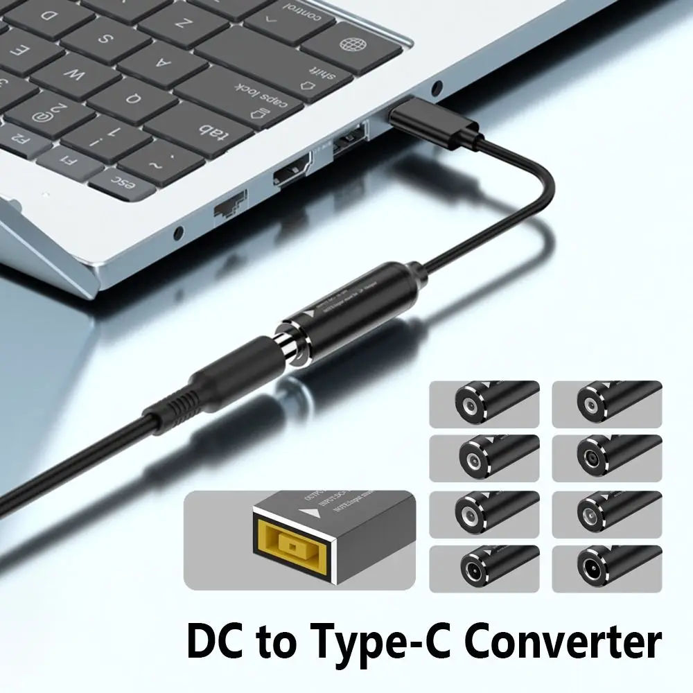 DC към тип C PD 65W преобразувател на захранващ адаптер 5.5X2.5 7.4X5.0 4.5X3.0mm зарядно за лаптоп USB C конектор за Xiaomi / Samsung / Lenovo