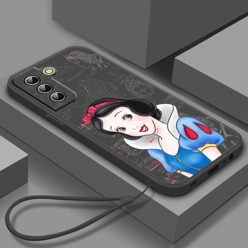 Disney Mulan Снежанка за Samsung Galaxy S23 S22 S21 S20 S10 S9 Ultra Plus Pro FE течно въже силиконов мек калъф за телефон