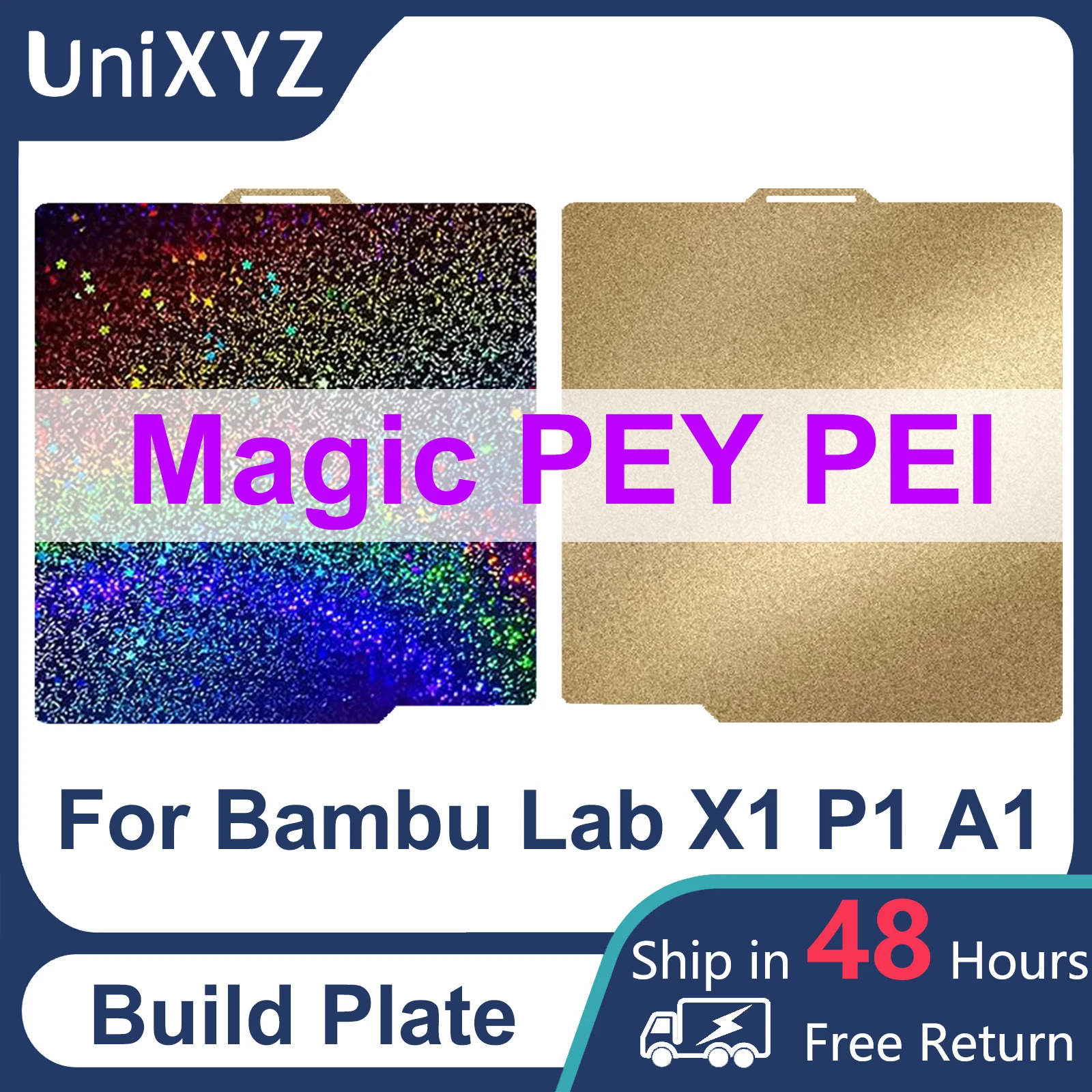 Dual текстурирани гладки PEI PEO PET PEY Buildplate за Bambu Lab X1 X1C X1 Carbon Combo P1S P1P A1 Mini Magnetic Spring Build Plate