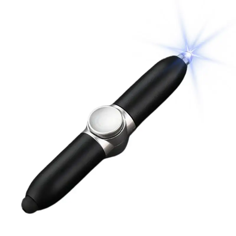 Fidget въртяща се писалка Въртяща се химикалка с лек подвижен пръст Въртяща се химикалка Записваеми въртящи се писалки