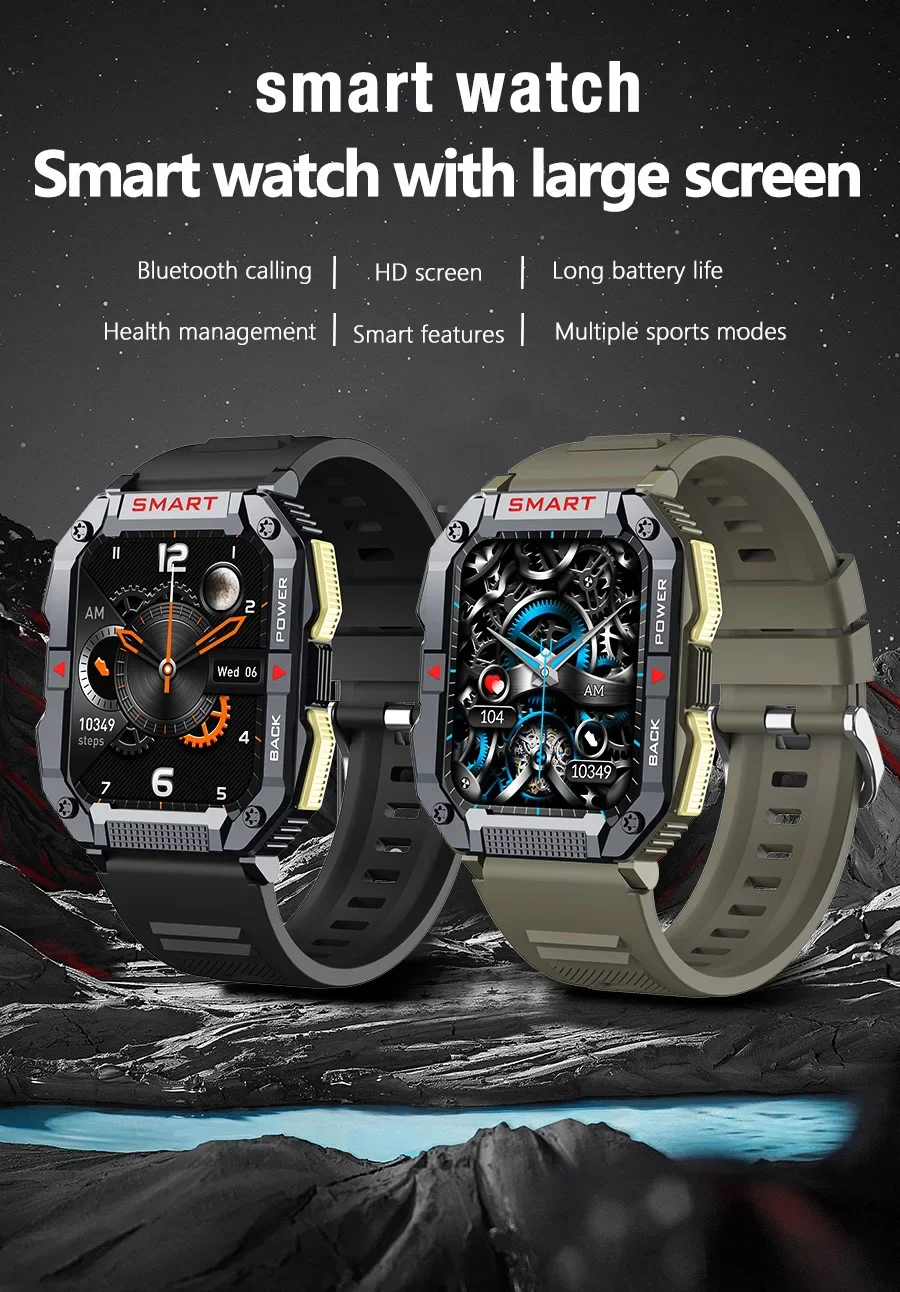 for Oukitel WP23 Pro WP28 WP26 WP27 Smart Watch Bluetooth Call 1.83inch екран дълъг режим на готовност три-доказателство открит спортен часовник