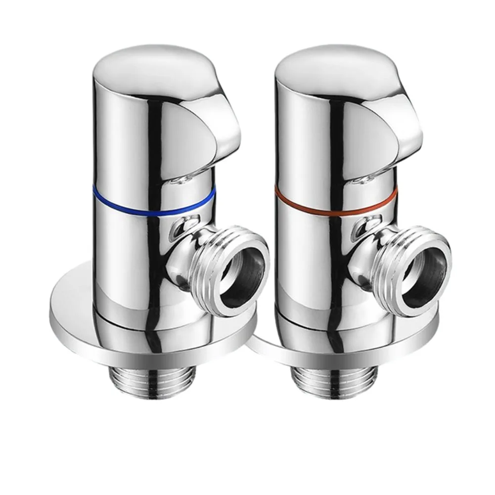 G1/2 Ъглов клапан за баня от неръждаема стомана Единичен горещ / единичен студен кран за подобряване на домакинството Декорация на дома