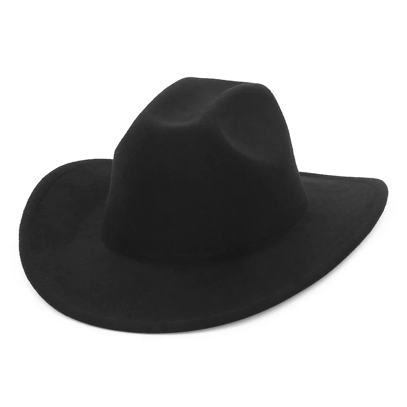Gemvie Възрастен изкуствена вълна Fedro горната шапка каубойска шапка филц шапка