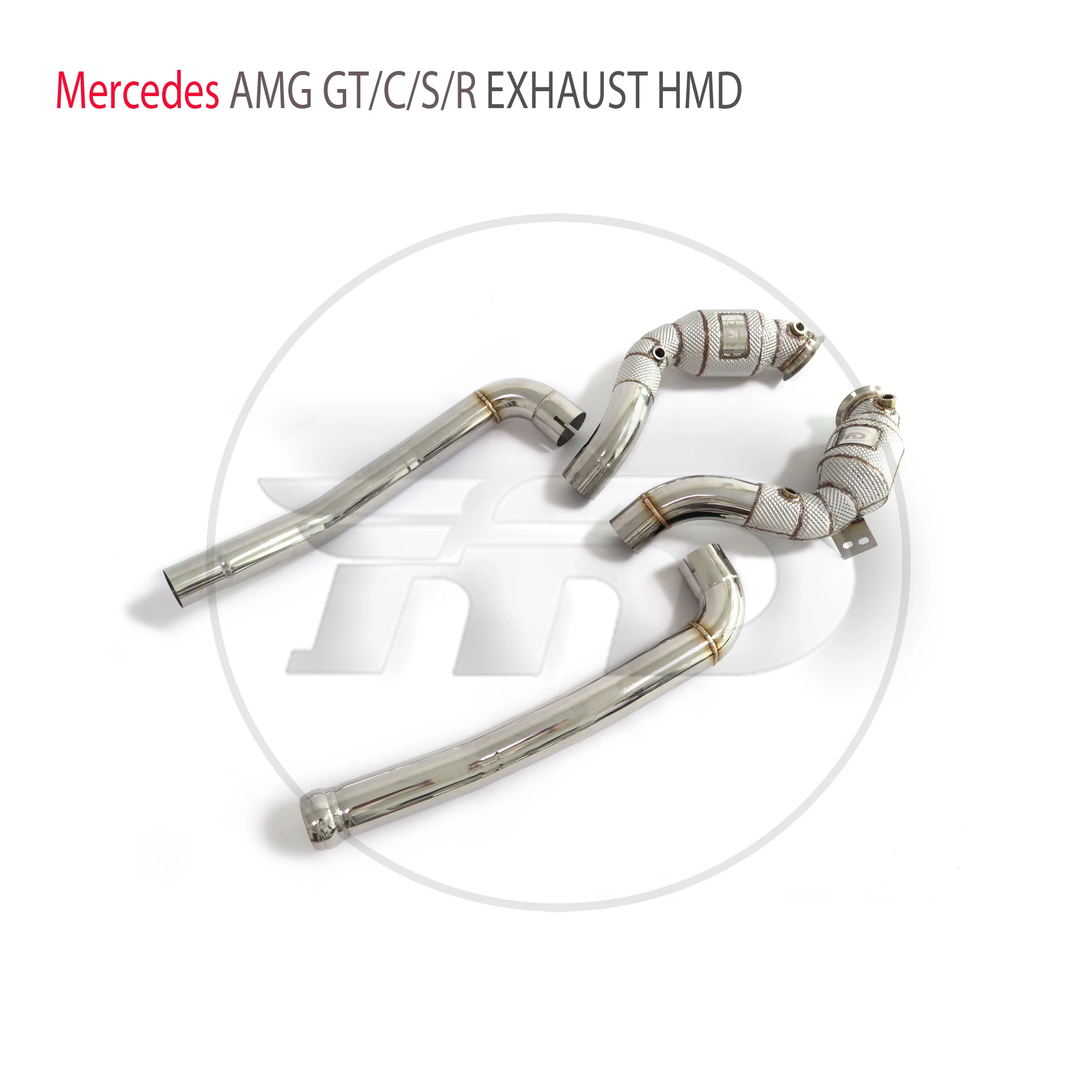 HMD изпускателна система High Flow Performance Downpipe за Mercedes Benz AMG GT GTC GTS GTR с каталитичен конвертор