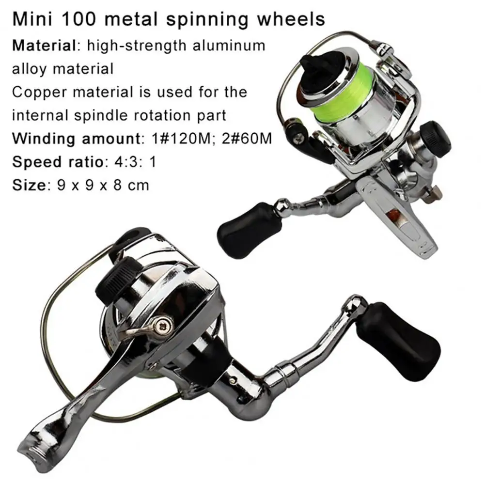 Ice Fishing Rod & Reel Combo IZ-XM Ice Fishing Rod Spinning Reel Mini Size Stainless Steel Ice Fishing Gear For Outdoor