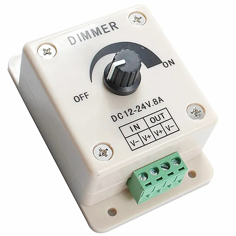  LED димер превключвател 12-24V регулатор на напрежението 8A регулируем контролер светлина захранване за LED лампа LED лента светлина