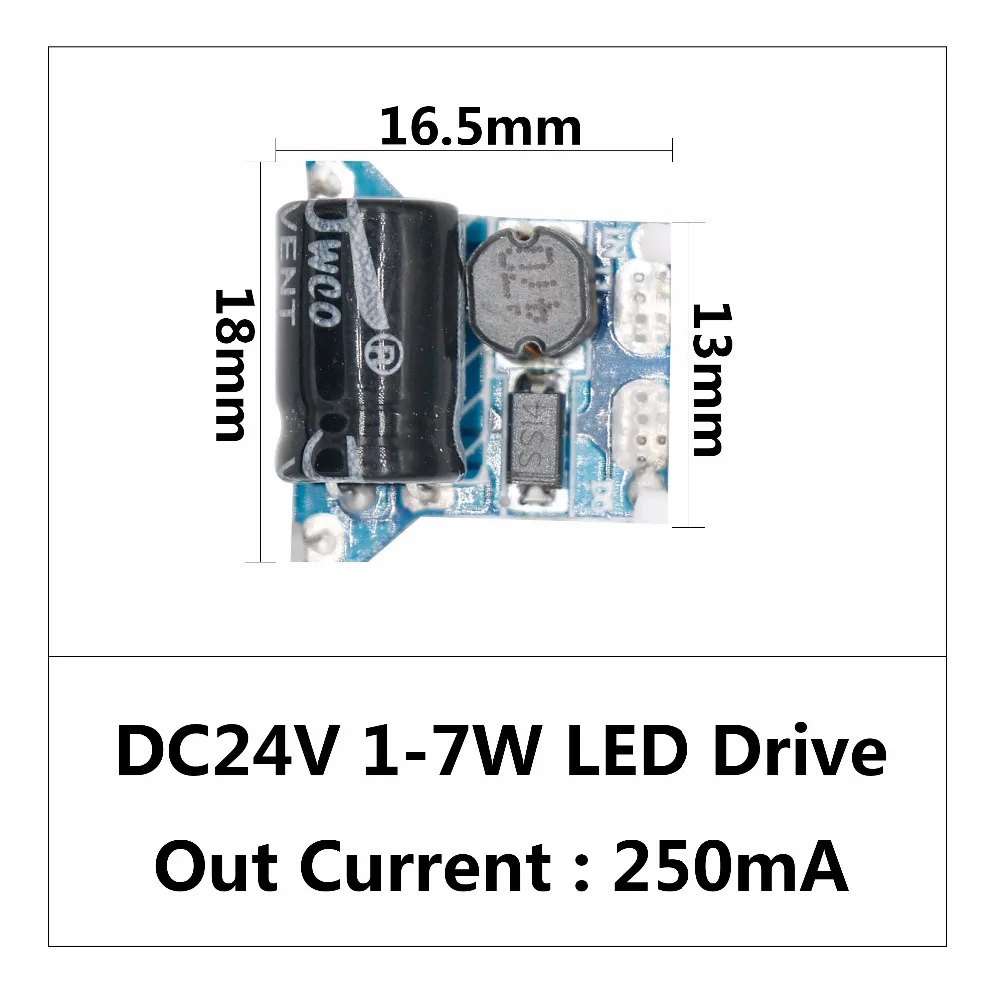 LED драйвер DC24V 1W-18W Захранване с постоянен ток Автоматичен контрол на напрежението Осветителни трансформатори за LED светлини DIY