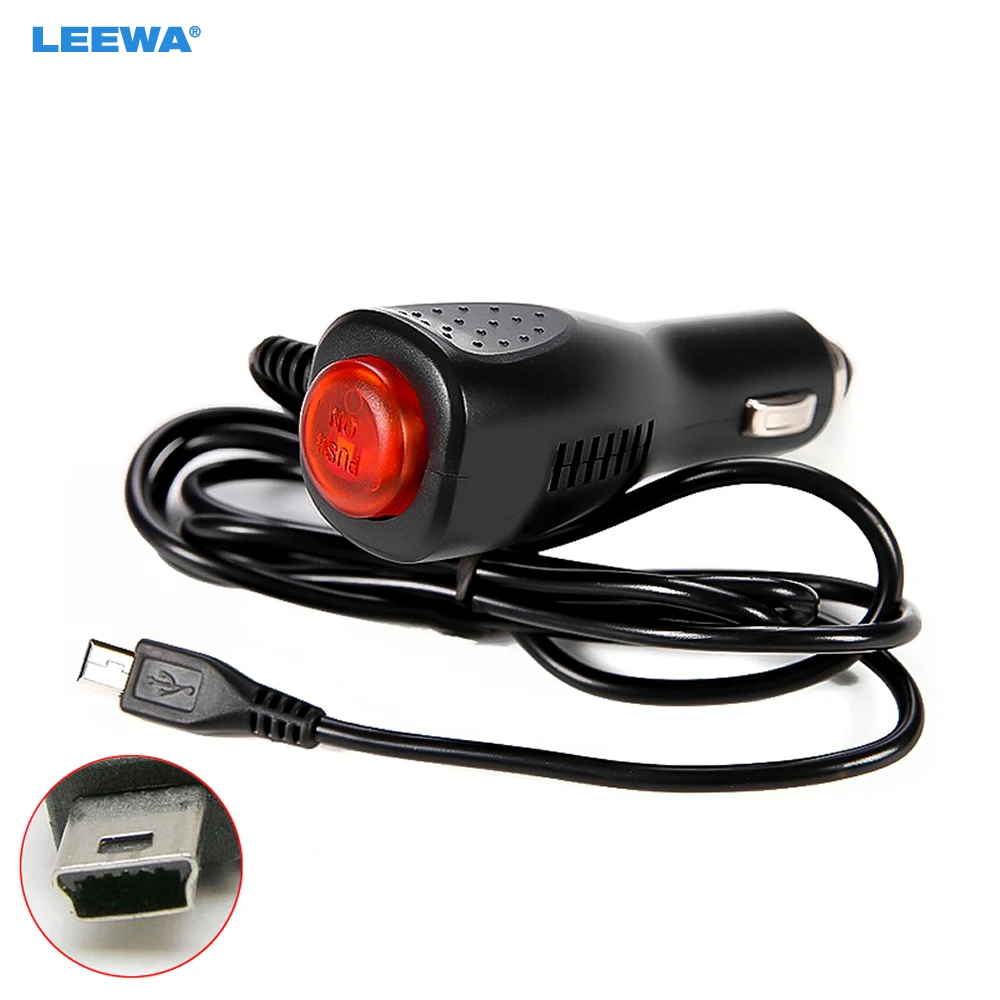 LEEWA 12V-40V Auto Car GPS навигатор Радарно зарядно устройство Мини USB интерфейсен адаптер с превключвател за включване / изключване #CA5496