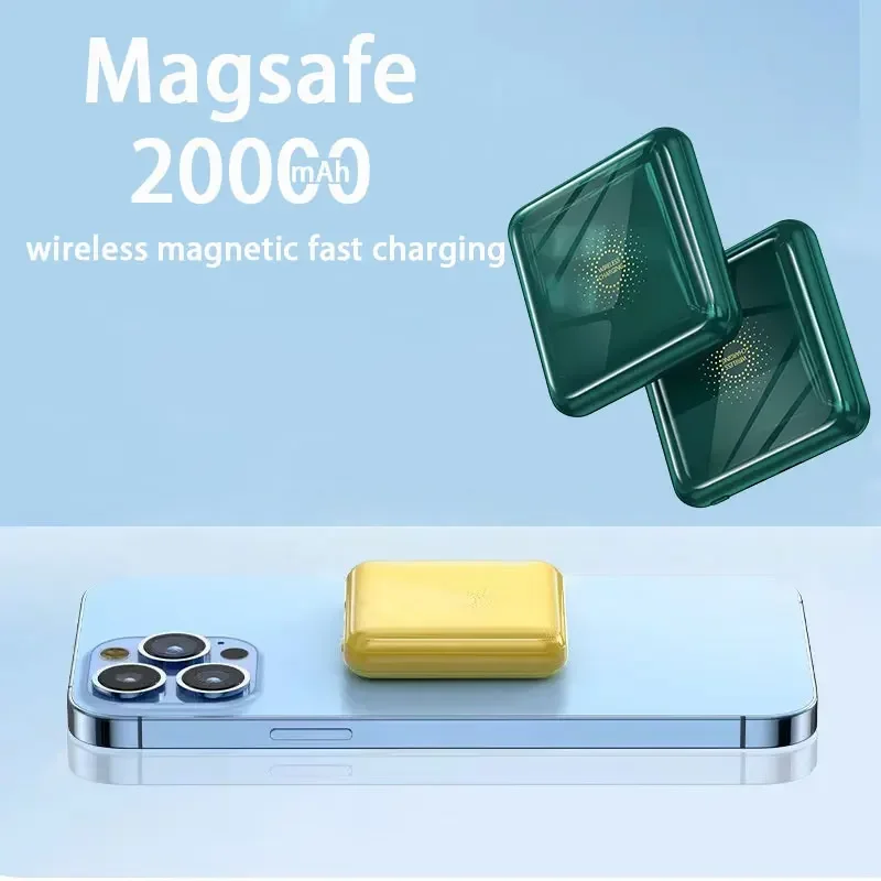 Mini Magsafe Power Bank 50000mAh Компактен преносим мобилен телефон Външно захранване Безжично бързо зареждане Магнитна банка за захранване