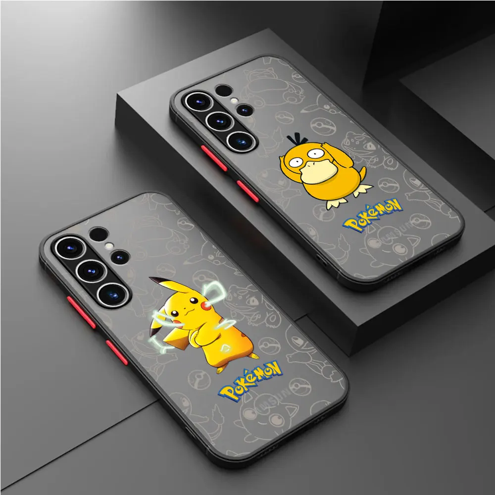 Print Pokemon Pikachu сладък калъф за телефон за Samsung Galaxy S10 S22 5G S20 FE S21 плюс S10 Lite S23 Ultra S9 S23 Plus мек капак