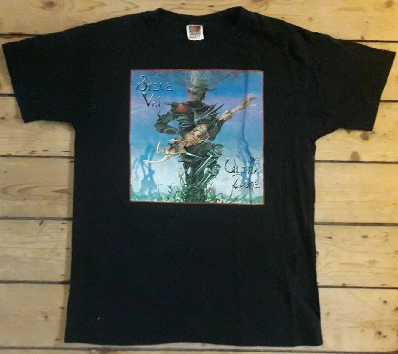 STEVE VAI Ultra Zone World Tour 1999 Реколта черна тениска M Metal Hard Rock LP дълги ръкави