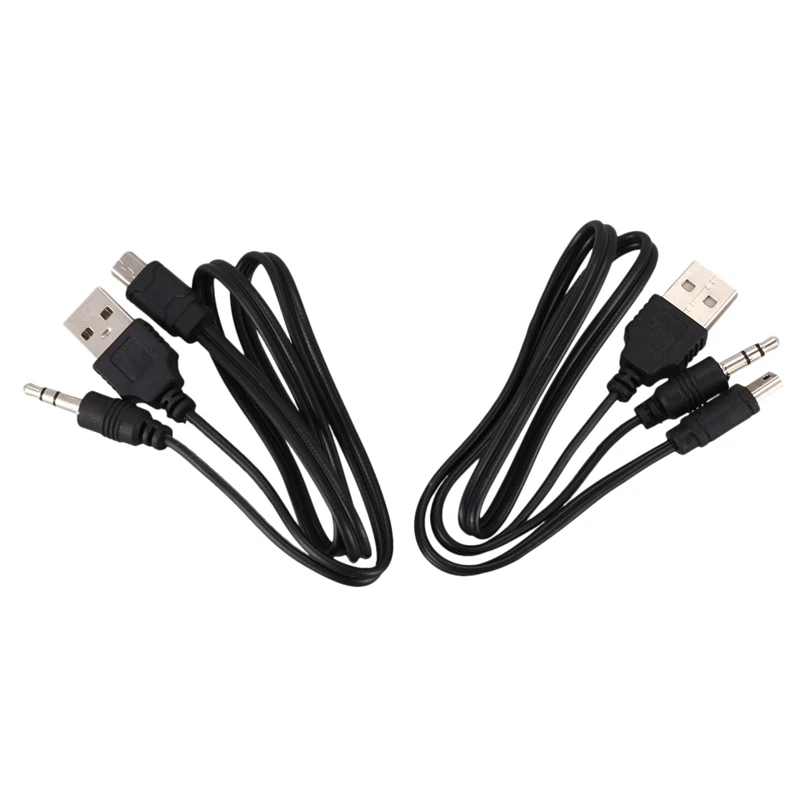 USB 2.0 към мини мъжки 3.5Mm жак Plug аудио кабел за данни 45Cm 4 бр