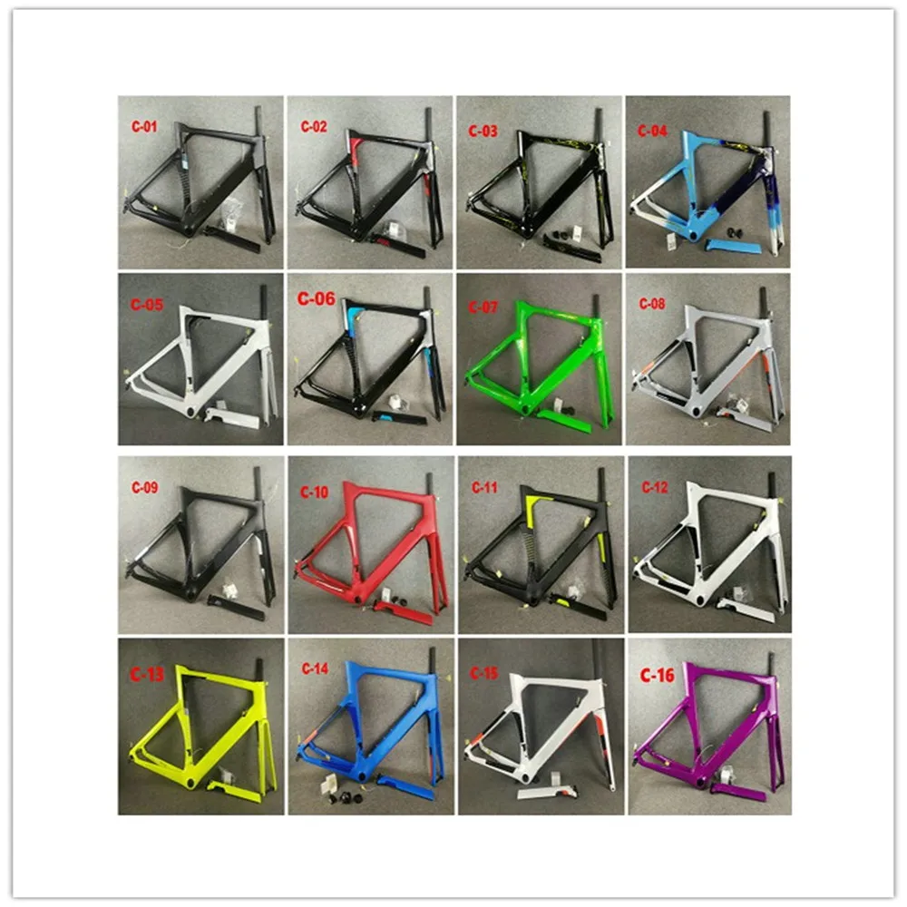 V3RS карбонови рамки за шосейни велосипеди, персонализирано лого, концепция за дискова спирачка, 16 цвята