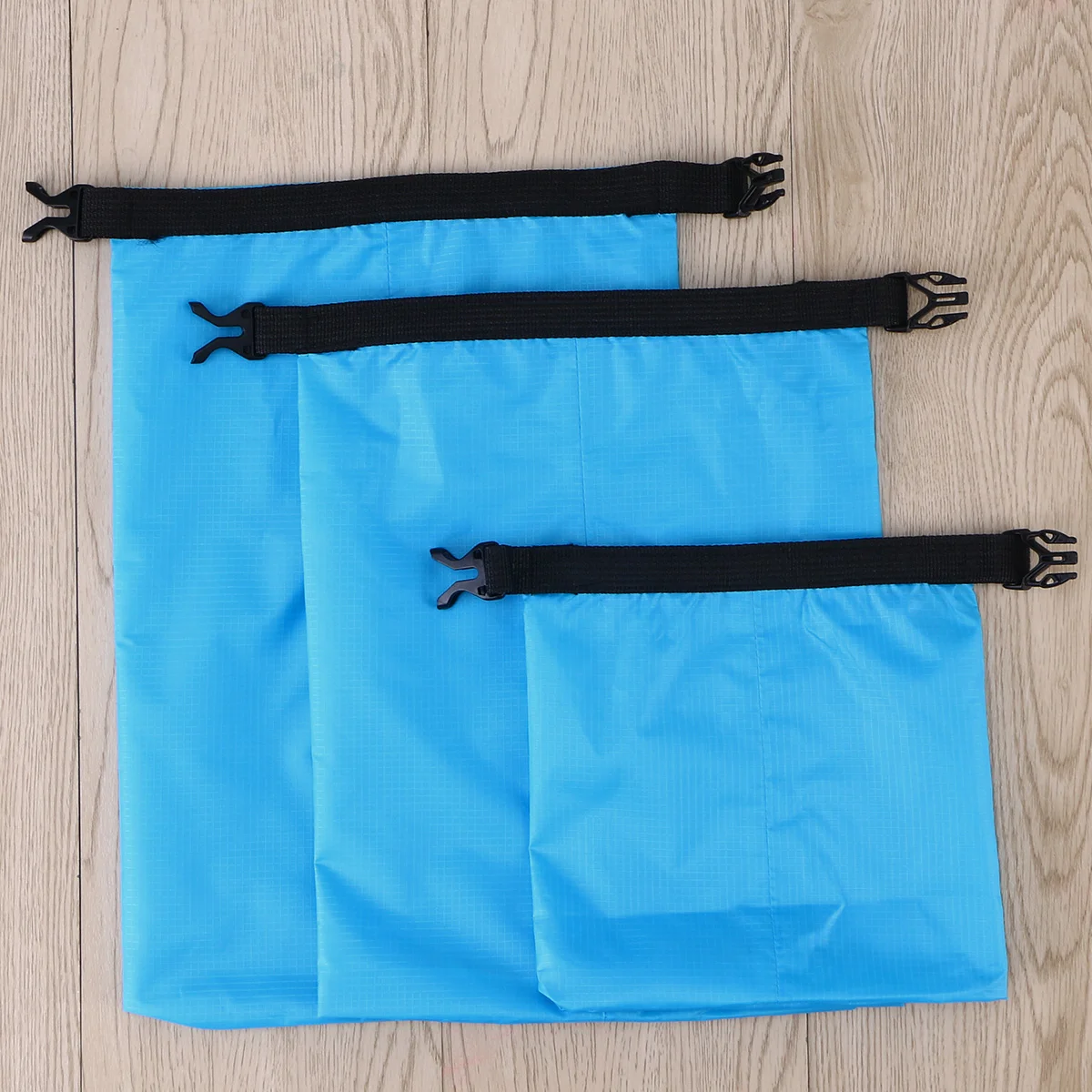 WINOMO 3бр 15L + 25L + 35L водоустойчива суха чанта за съхранение чанта за къмпинг гребане каяк рафтинг риболов (небесно синьо)