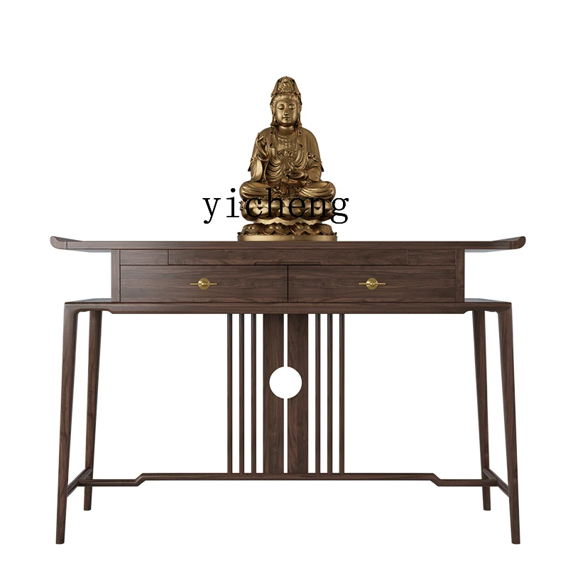 XL Черен орех олтар тамян горелка маса бюро тамян маса за молитва олтар маса Буда маса Буда ниша