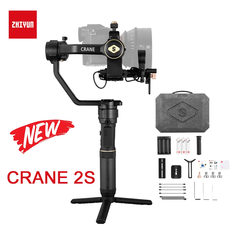 Zhiyun Crane 2S кардан стабилизатор 3-осен кардан 5.0 Ръчен кардан за Canon Nikon DSLR камера Crane2S