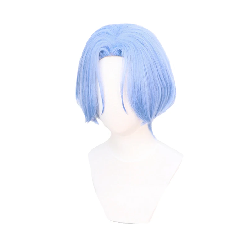 Аниме SK∞ Langa Cosplay Wig Gradient Blue Short Straight Средна част кефал коса топлоустойчив SK8 Безкрайността SK Осем