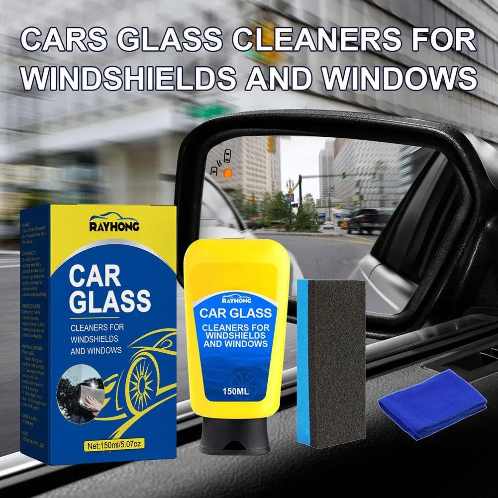 Анти-отблясъци 150ml кола стъкло масло филм отстраняване паста стъкло покритие почистващ агент водоустойчив стъкло прозорец почистващ крем