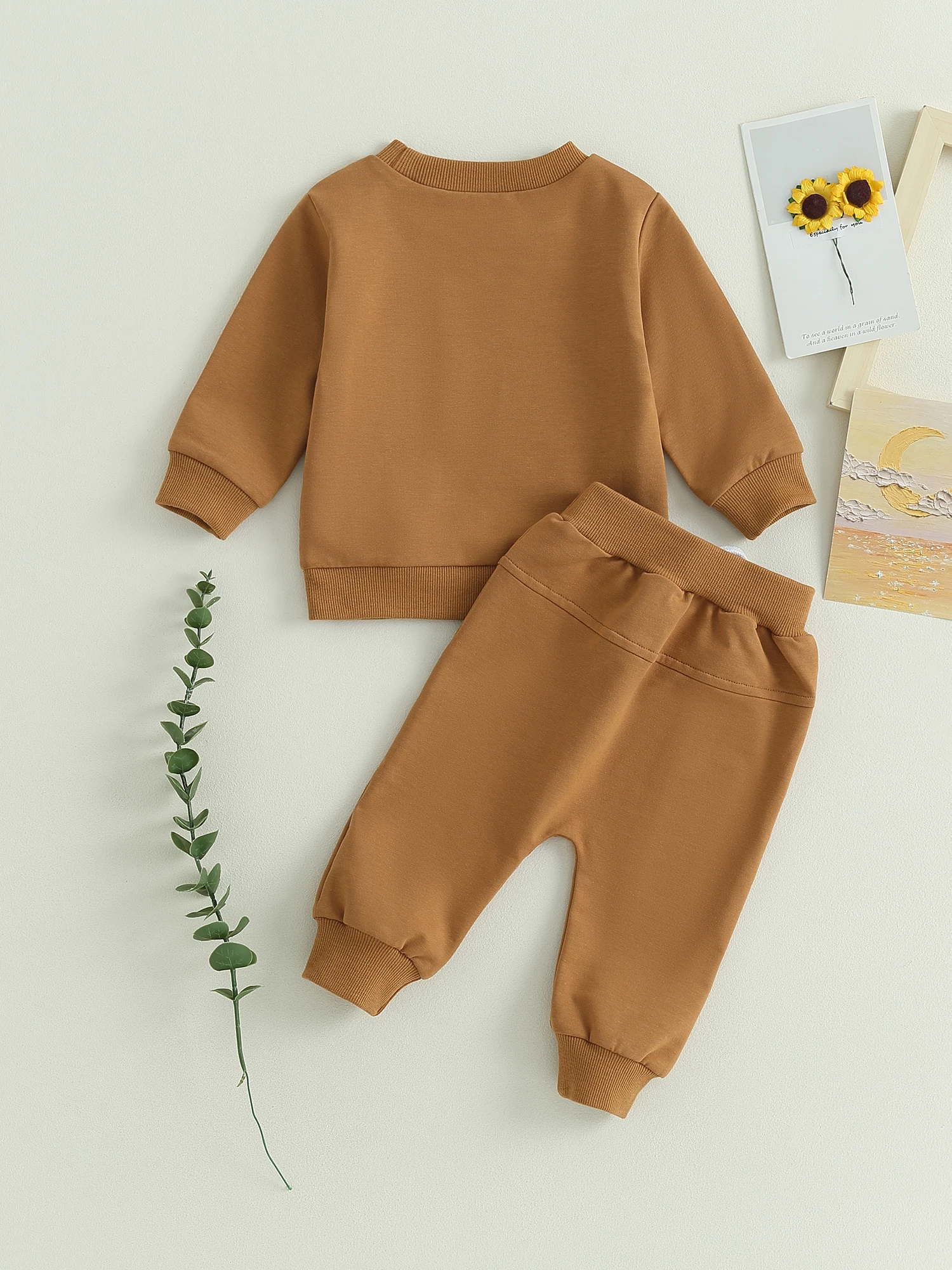 бебе - момиче дрехи волан ръкав туника отгоре и флорални гамаши 2бр комплект малко дете пролет лято екипировки