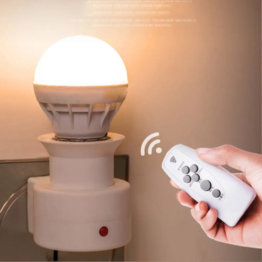 Време настройка Plug-in с превключвател лампа притежателя стена гнездо LED дистанционно управление светлини спалня нощно легло лампа