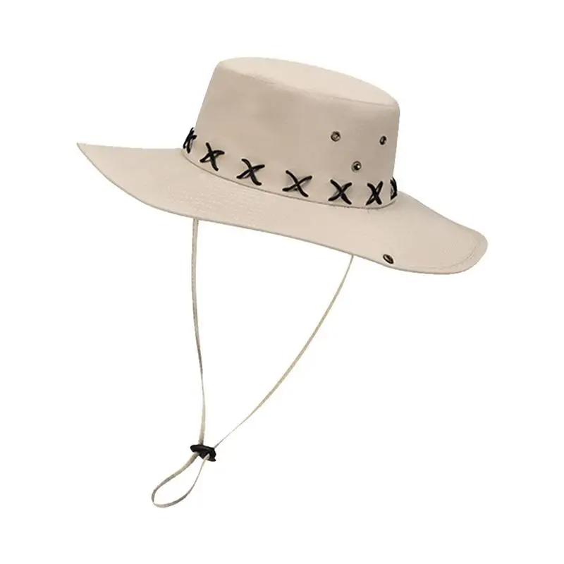 Дамска шапка за слънце Широка периферия Риболовни шапки Дишащи водоустойчиви плажни шапки UV капачки за туризъм Къмпинг Backpacking и риболов