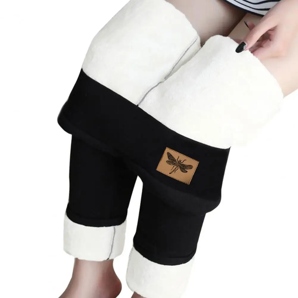 Дамски зимни гамаши термично кадифе памук отслабване чорапогащи с руно панталон черен участък дебели топли гамаши жени
