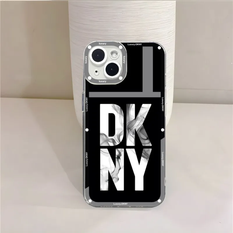 Дамски лукс-DKNY телефон случай ангелски очи телефон случай за IPhone 14 плюс 13 12 11 Pro Max мини мек прозрачен капак